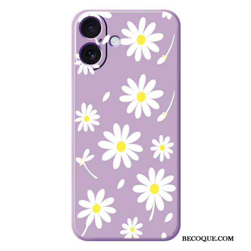 Kuori iPhone 17 Nestemäisestä Silikonista Valmistetut Päivänkakkarat Suojakuori