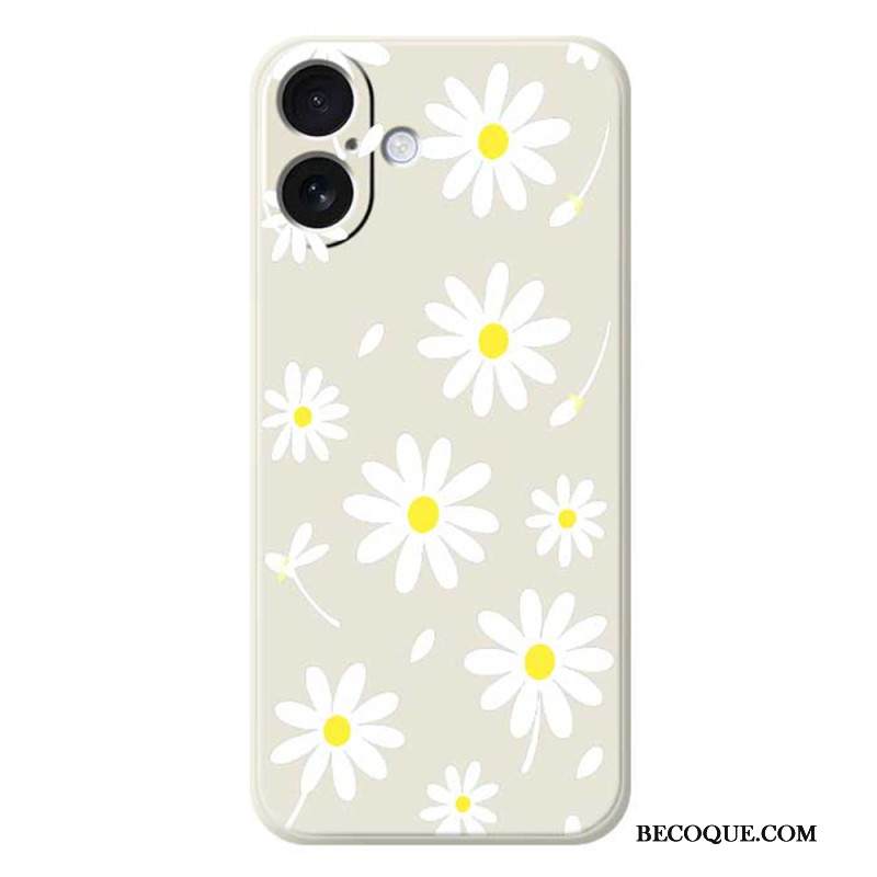 Kuori iPhone 17 Nestemäisestä Silikonista Valmistetut Päivänkakkarat Suojakuori