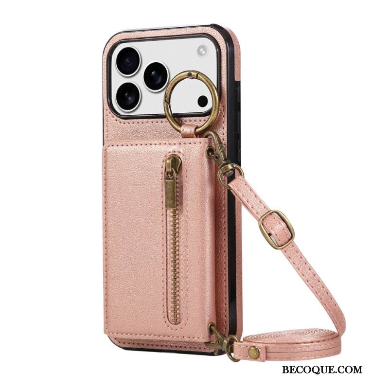 Kuori iPhone 17 Pro Lompakko Olkahihnalla Suojakuori