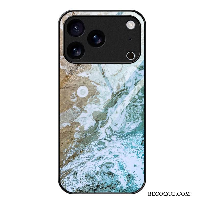 Kuori iPhone 17 Pro Marmorikuvioinen Lasi Suojakuori