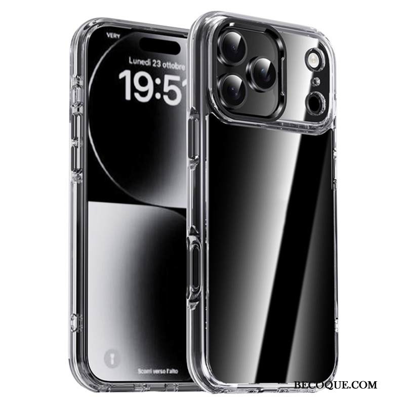 Kuori iPhone 17 Pro Max Ipaky Läpinäkyvä Metallinen Linssikehys