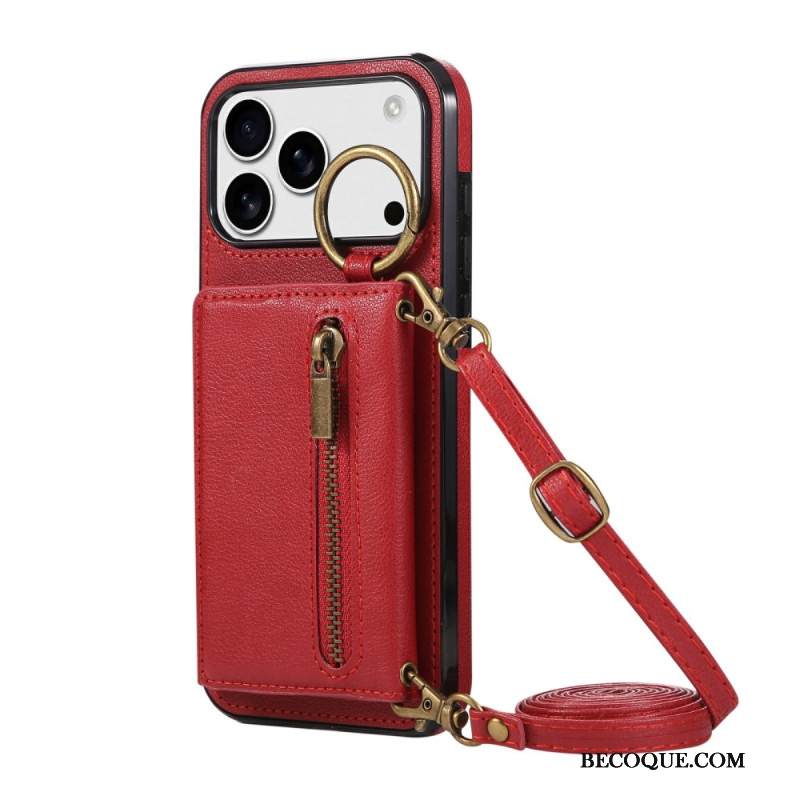 Kuori iPhone 17 Pro Max Lompakko Ja Olkahihna