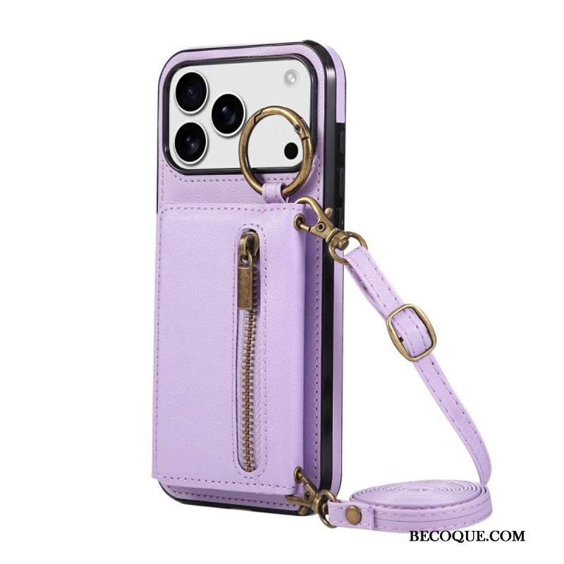 Kuori iPhone 17 Pro Max Lompakko Ja Olkahihna