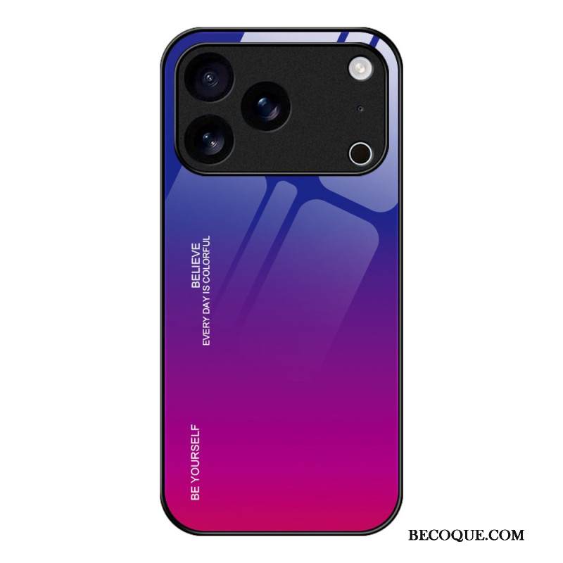 Kuori iPhone 17 Pro Max Ole Oma Itsesi Karkaistulla Lasilla