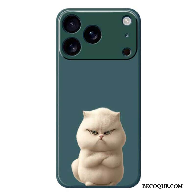 Kuori iPhone 17 Pro Nestemäisestä Silikonista Tehdyt Vihainen Kissa