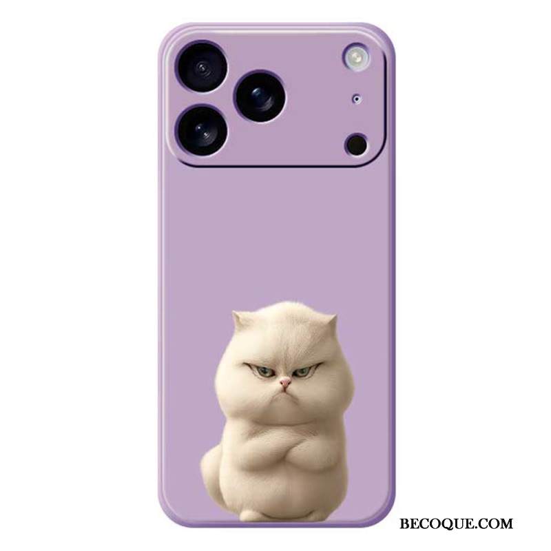 Kuori iPhone 17 Pro Nestemäisestä Silikonista Tehdyt Vihainen Kissa