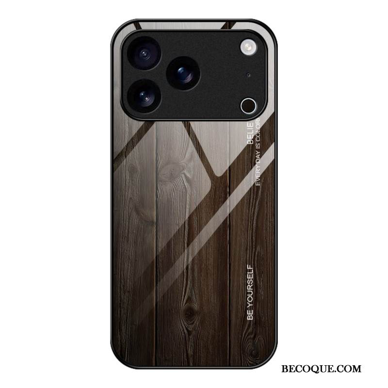 Kuori iPhone 17 Pro Puukuvioitu Karkaistu Lasi