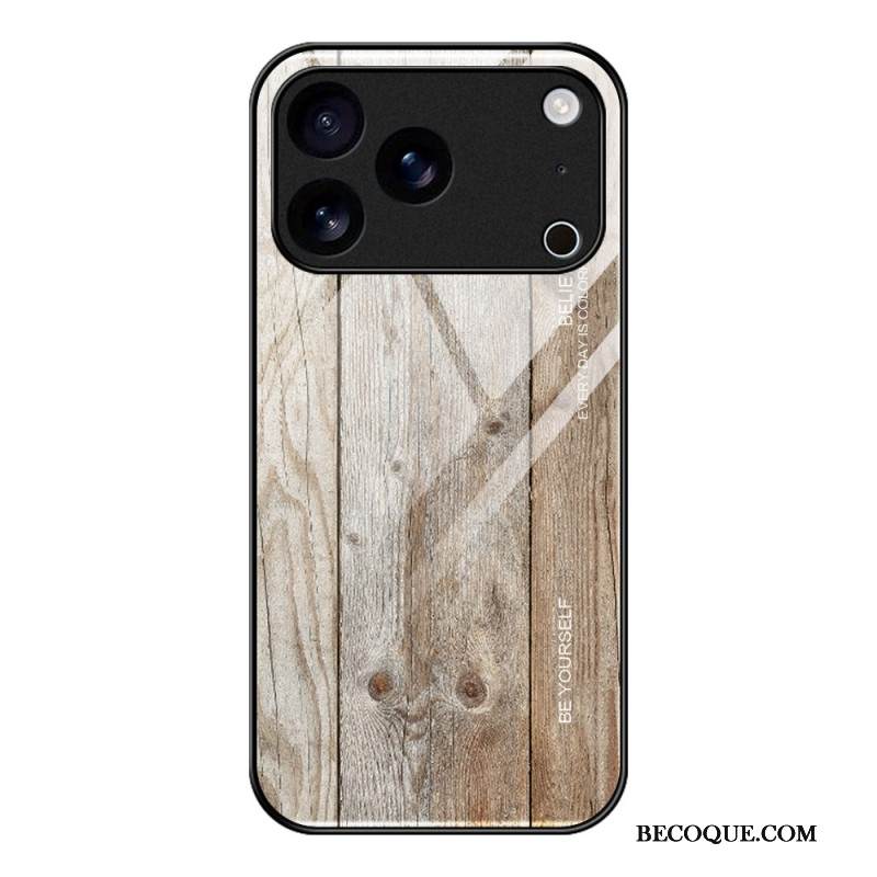 Kuori iPhone 17 Pro Puukuvioitu Karkaistu Lasi