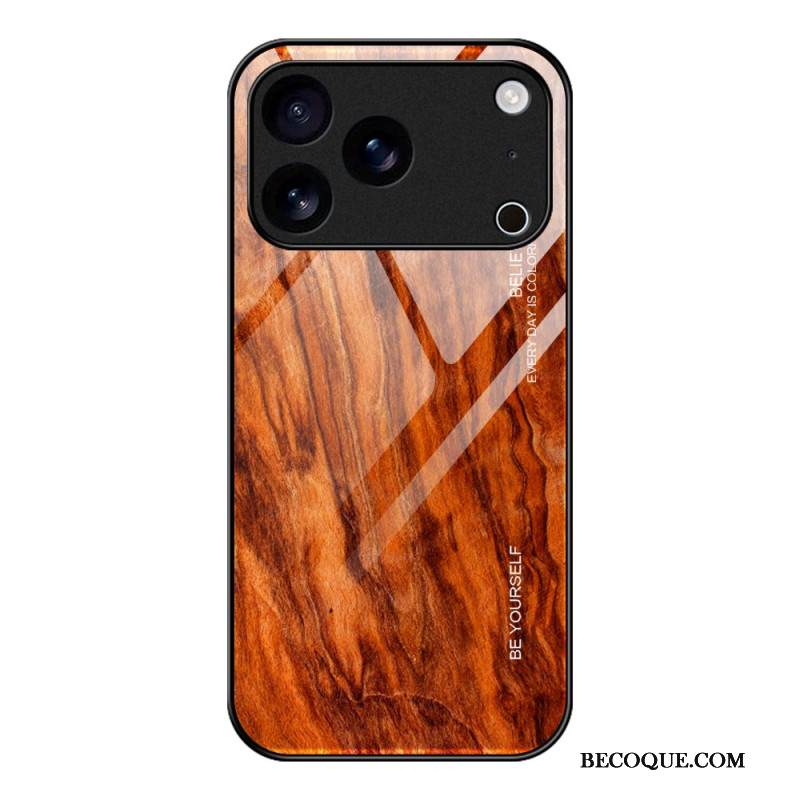 Kuori iPhone 17 Pro Puukuvioitu Karkaistu Lasi