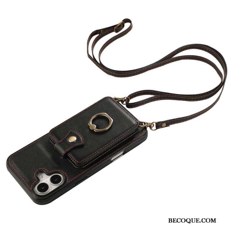 Kuori iPhone 17 Usean Kortin Pidike Ja Olkahihna Suojakuori