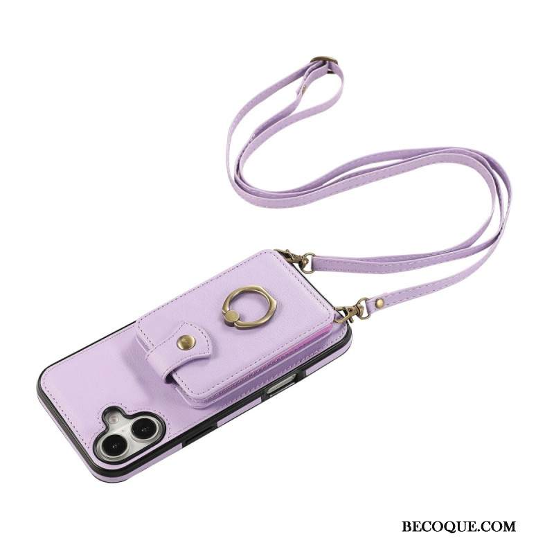 Kuori iPhone 17 Usean Kortin Pidike Ja Olkahihna Suojakuori