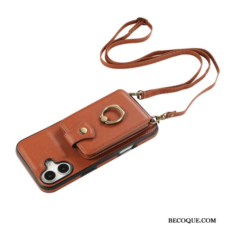 Kuori iPhone 17 Usean Kortin Pidike Ja Olkahihna Suojakuori