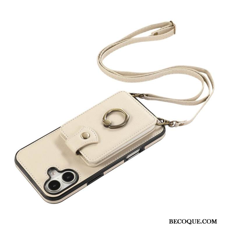 Kuori iPhone 17 Usean Kortin Pidike Ja Olkahihna Suojakuori