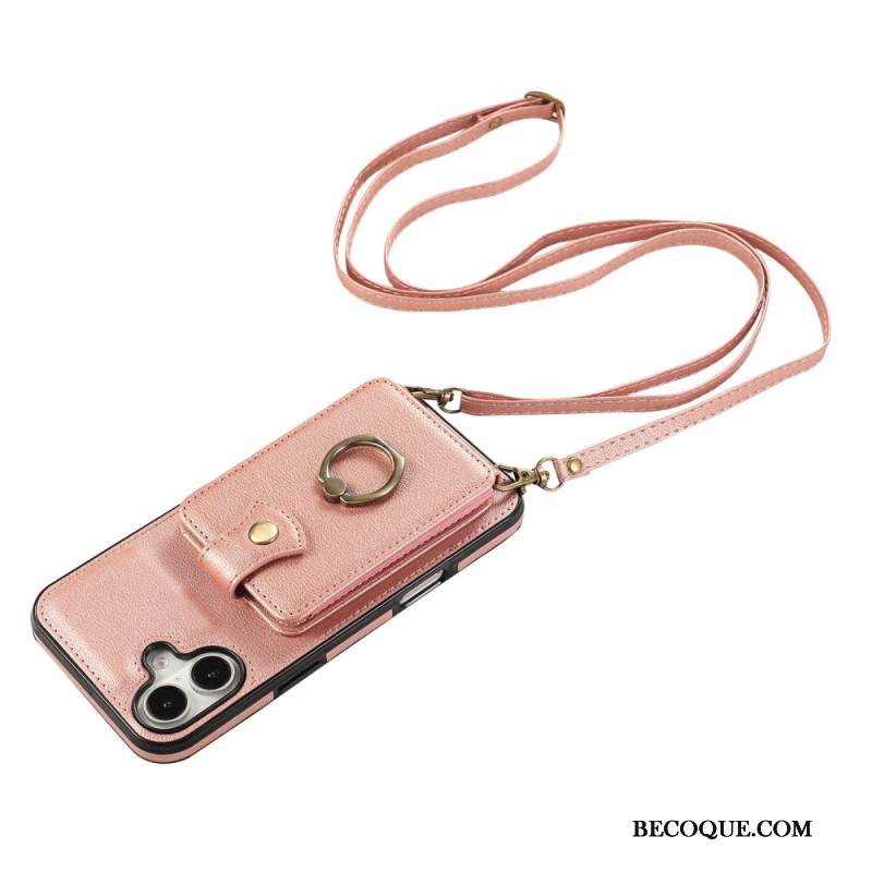 Kuori iPhone 17 Usean Kortin Pidike Ja Olkahihna Suojakuori