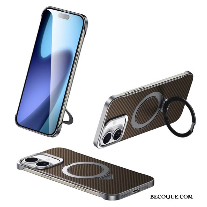 Kuori iPhone 17 Yhteensopiva Magsafe Leather Effect -kotelon Ja Telineen Kanssa