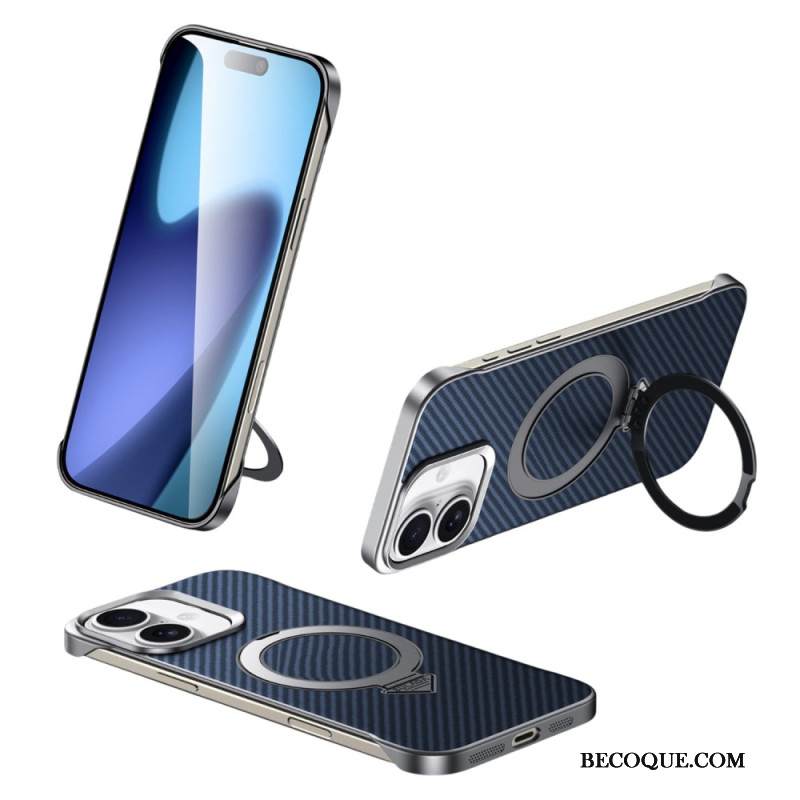 Kuori iPhone 17 Yhteensopiva Magsafe Leather Effect -kotelon Ja Telineen Kanssa