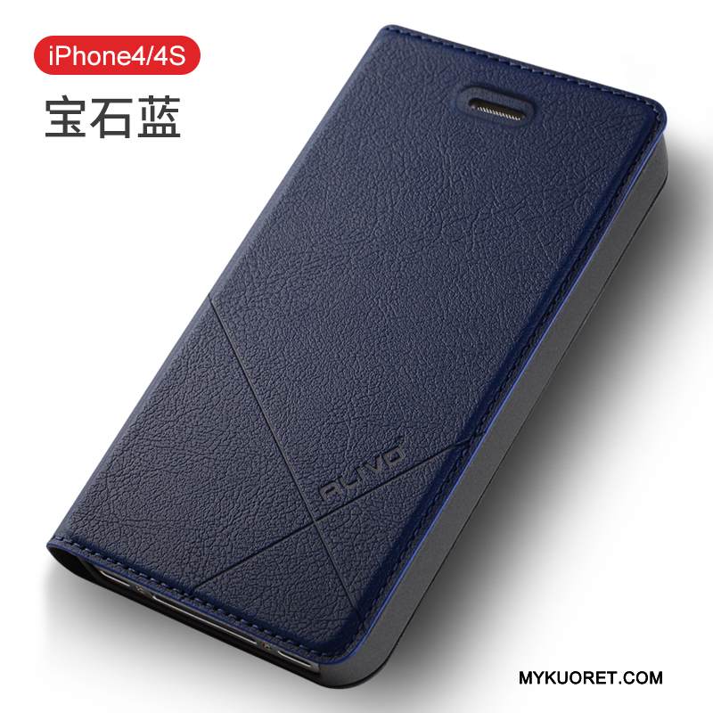 Kuori iPhone 4/4s Kuoret Murtumaton Punainen, Kotelo iPhone 4/4s Nahka Puhelimen Kuoret