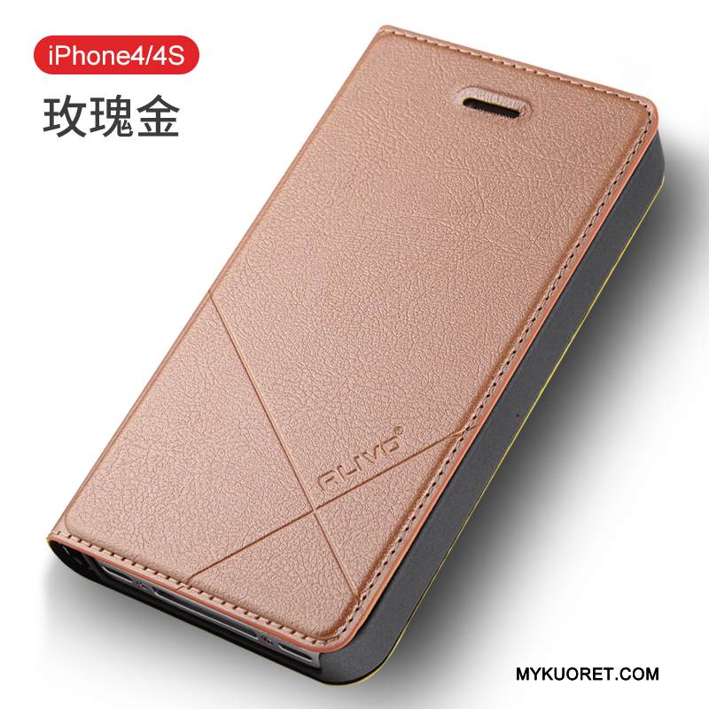 Kuori iPhone 4/4s Kuoret Murtumaton Punainen, Kotelo iPhone 4/4s Nahka Puhelimen Kuoret