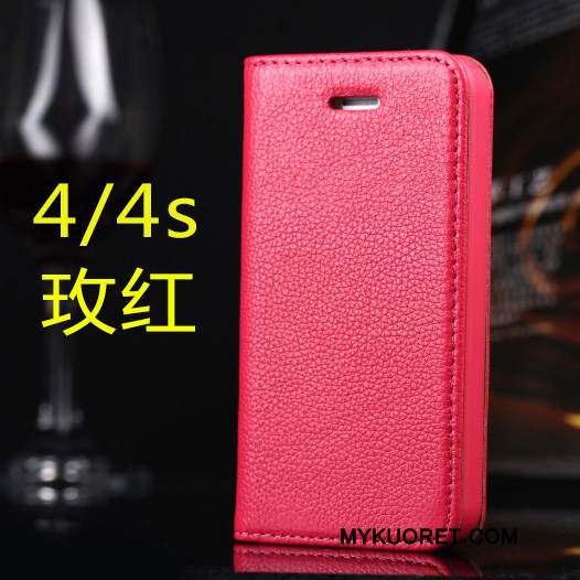 Kuori iPhone 4/4s Kuoret Ohut Lehmä, Kotelo iPhone 4/4s Nahka Puhelimen Kuoret