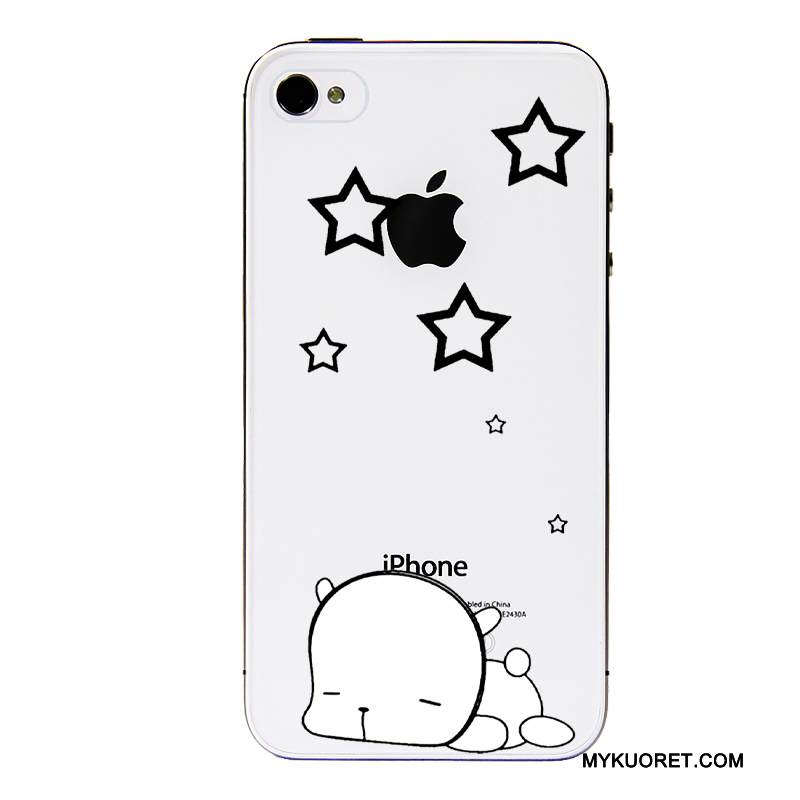 Kuori iPhone 4/4s Laukut Puhelimen Kuoret Läpinäkyvä, Kotelo iPhone 4/4s Sarjakuva Vihreä