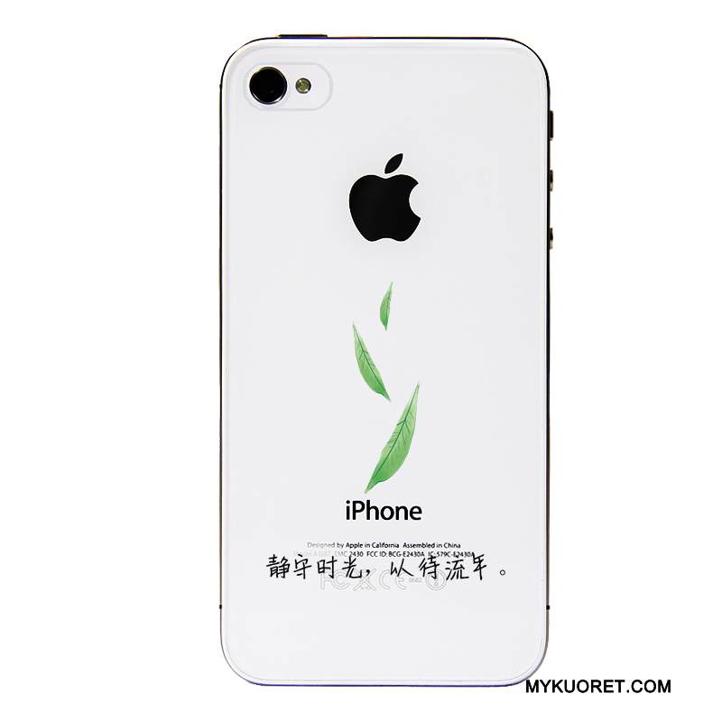 Kuori iPhone 4/4s Laukut Puhelimen Kuoret Läpinäkyvä, Kotelo iPhone 4/4s Sarjakuva Vihreä