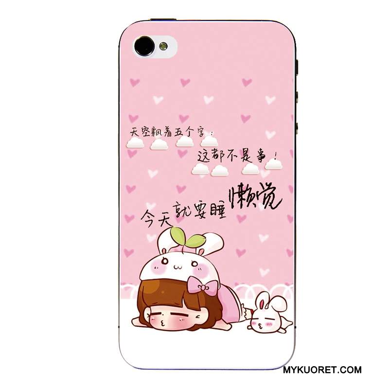 Kuori iPhone 4/4s Laukut Puhelimen Kuoret Läpinäkyvä, Kotelo iPhone 4/4s Sarjakuva Vihreä