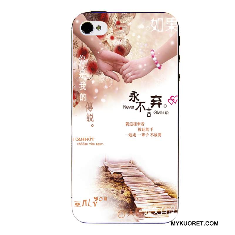 Kuori iPhone 4/4s Laukut Puhelimen Kuoret Läpinäkyvä, Kotelo iPhone 4/4s Sarjakuva Vihreä