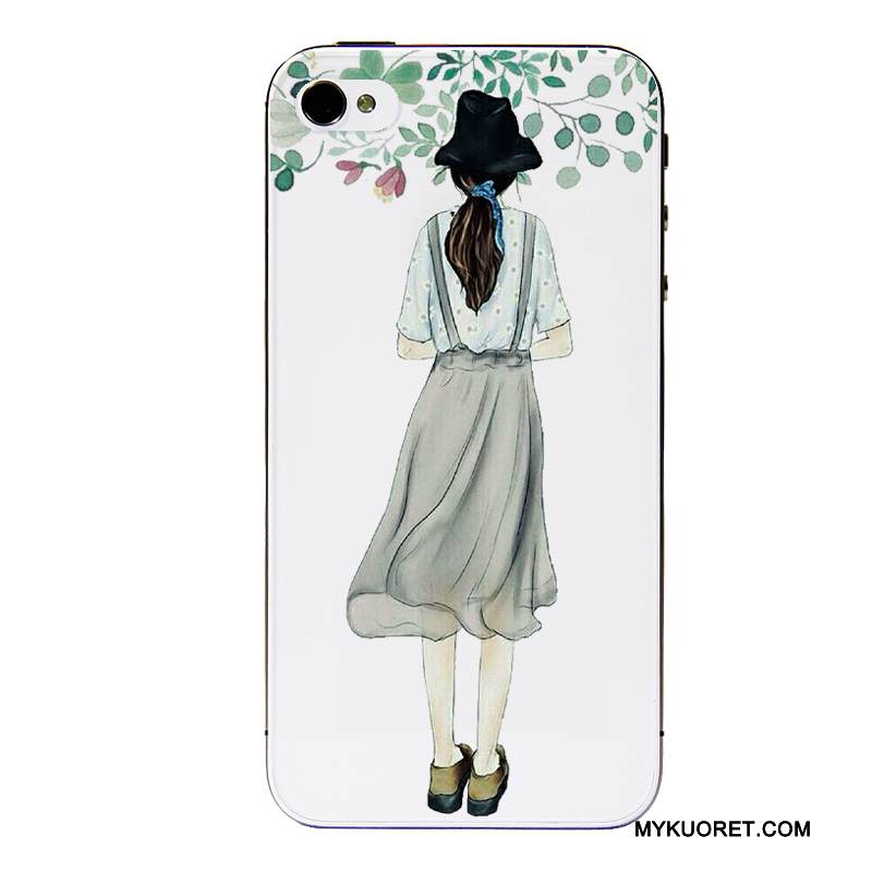 Kuori iPhone 4/4s Laukut Puhelimen Kuoret Läpinäkyvä, Kotelo iPhone 4/4s Sarjakuva Vihreä