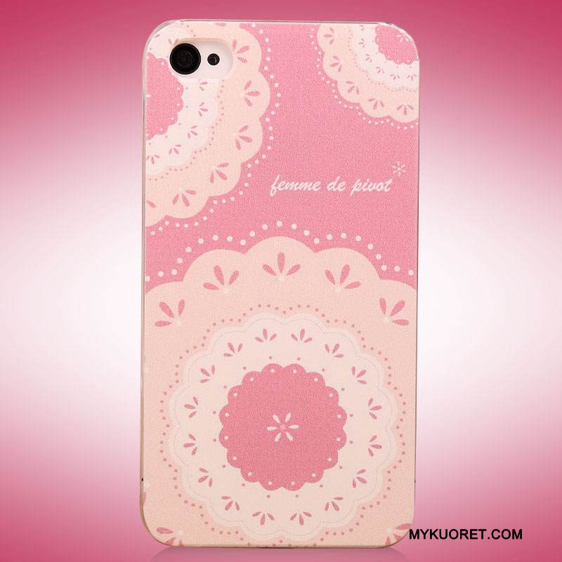 Kuori iPhone 4/4s Maalaus Aaltopiste Puhelimen Kuoret, Kotelo iPhone 4/4s Suojaus Vaalean Pitsi