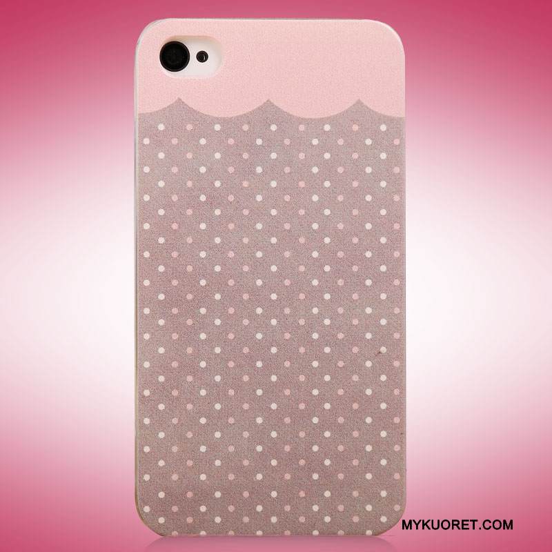 Kuori iPhone 4/4s Maalaus Aaltopiste Puhelimen Kuoret, Kotelo iPhone 4/4s Suojaus Vaalean Pitsi