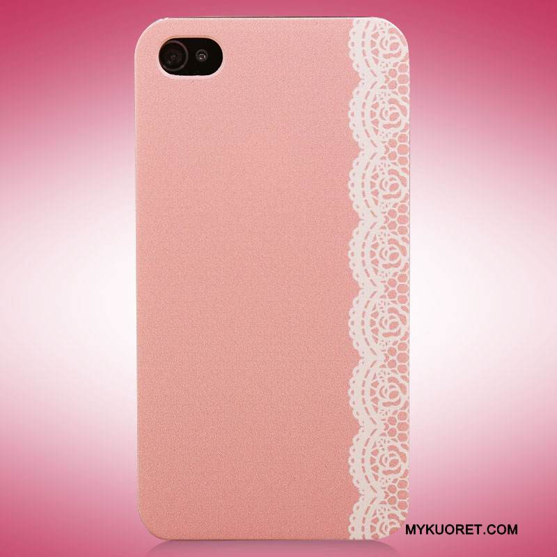 Kuori iPhone 4/4s Maalaus Aaltopiste Puhelimen Kuoret, Kotelo iPhone 4/4s Suojaus Vaalean Pitsi