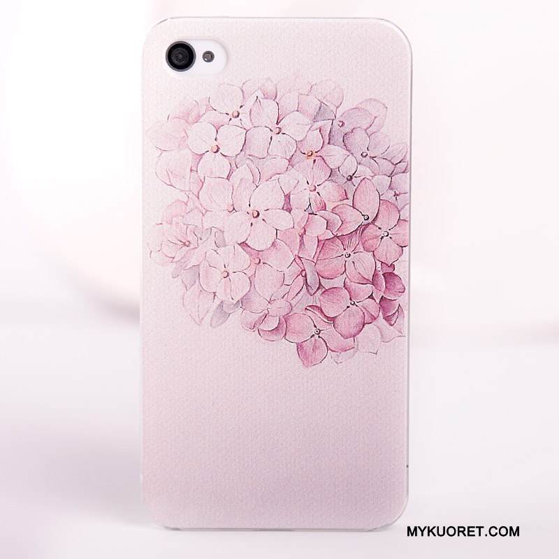 Kuori iPhone 4/4s Maalaus Kova Pesty Suede, Kotelo iPhone 4/4s Suojaus Sininen Puhelimen Kuoret