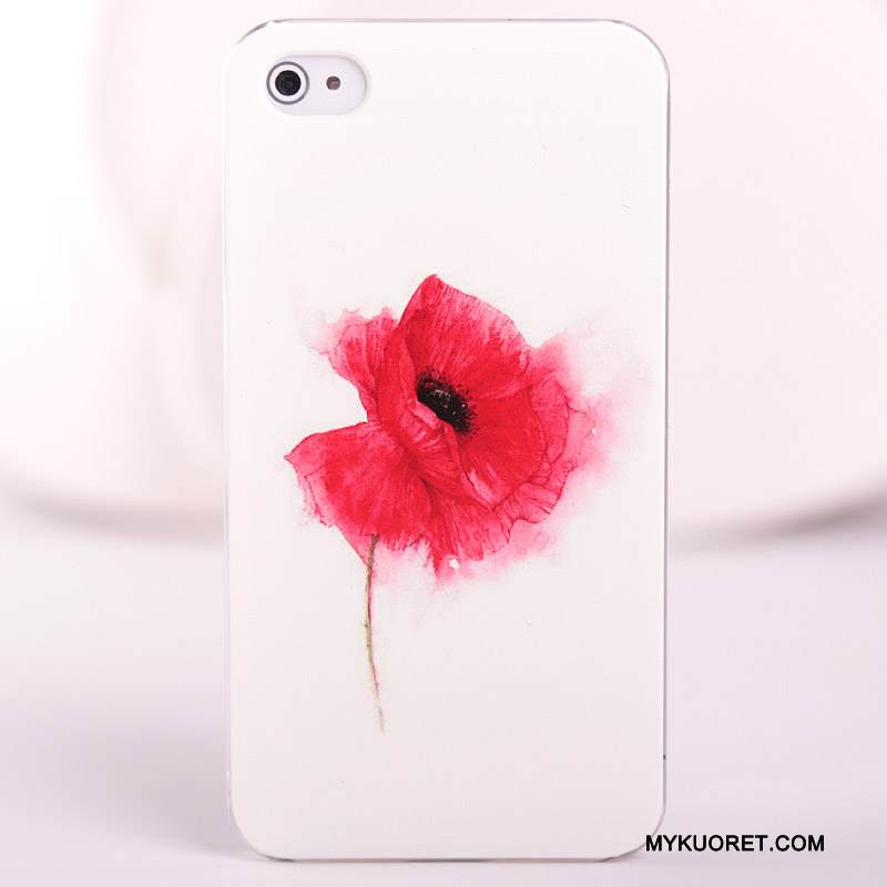 Kuori iPhone 4/4s Maalaus Kova Pesty Suede, Kotelo iPhone 4/4s Suojaus Sininen Puhelimen Kuoret