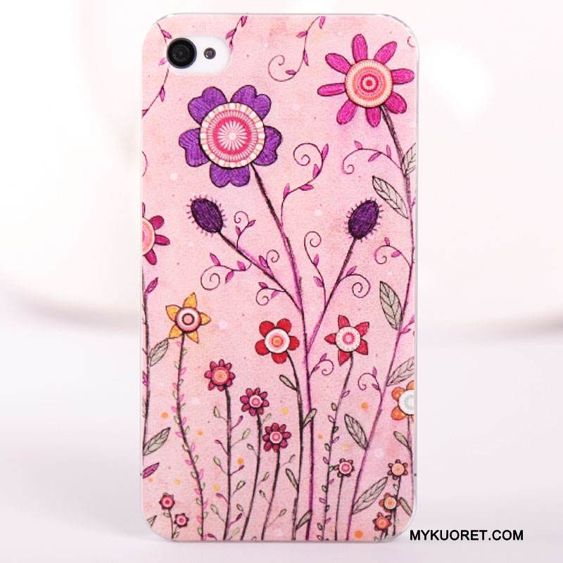 Kuori iPhone 4/4s Maalaus Kova Pesty Suede, Kotelo iPhone 4/4s Suojaus Sininen Puhelimen Kuoret