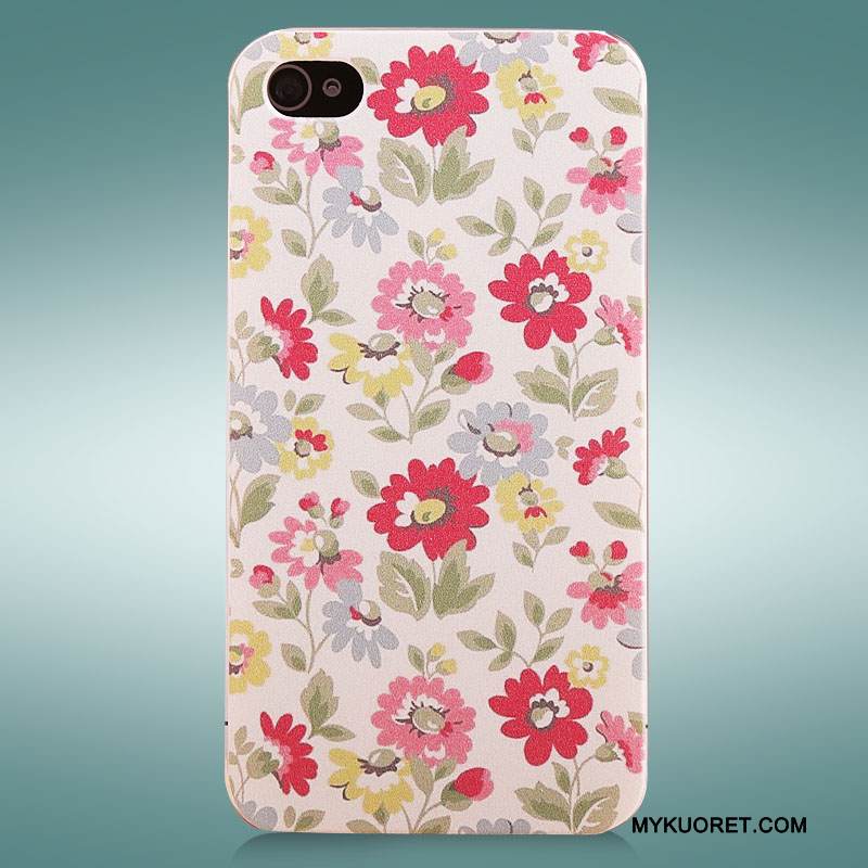 Kuori iPhone 4/4s Maalaus Pesty Suede Kova, Kotelo iPhone 4/4s Suojaus Puhelimen Kuoret Violetti