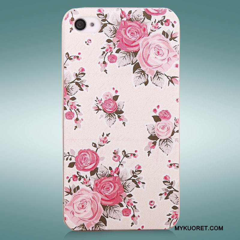 Kuori iPhone 4/4s Maalaus Pesty Suede Kova, Kotelo iPhone 4/4s Suojaus Puhelimen Kuoret Violetti