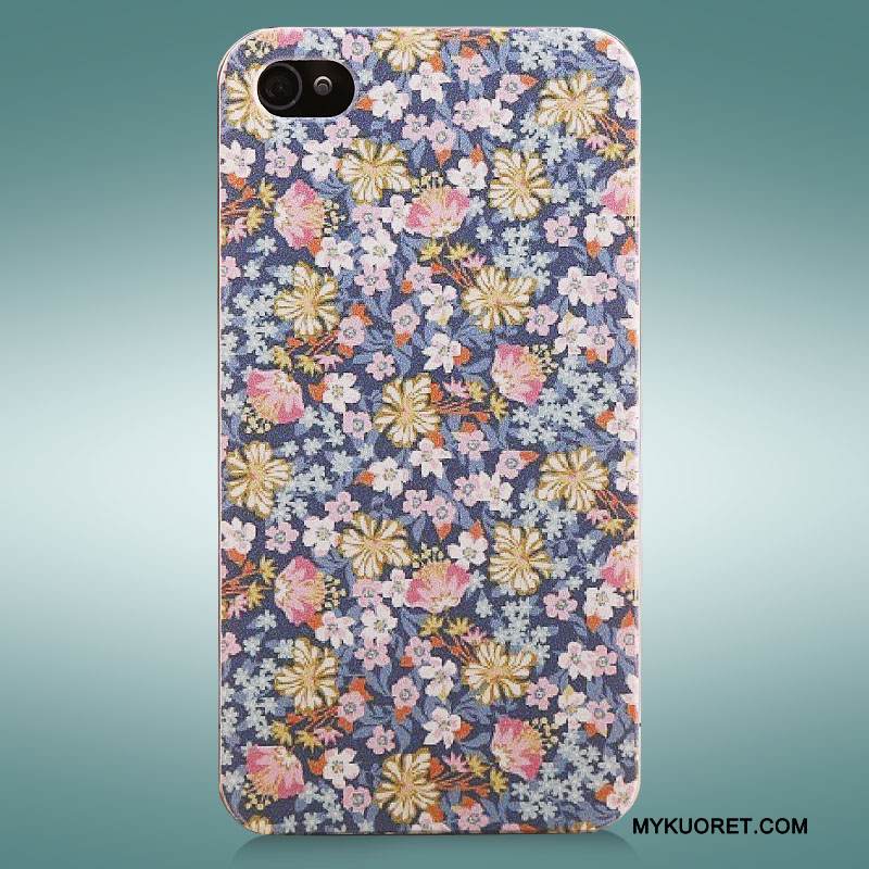 Kuori iPhone 4/4s Maalaus Pesty Suede Kova, Kotelo iPhone 4/4s Suojaus Puhelimen Kuoret Violetti