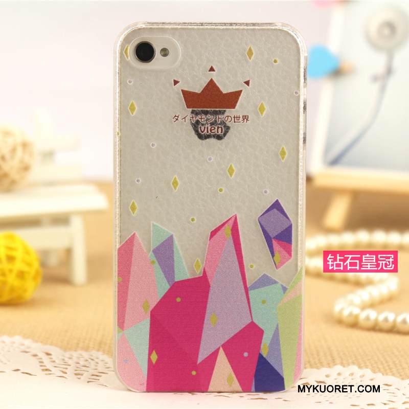 Kuori iPhone 4/4s Maalaus Puhelimen Kuoret Kevyt, Kotelo iPhone 4/4s Monivärinen Kukkakuvio