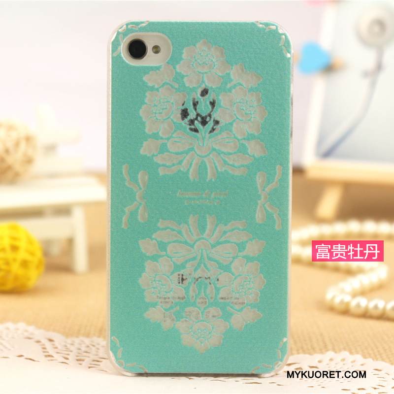 Kuori iPhone 4/4s Maalaus Puhelimen Kuoret Kevyt, Kotelo iPhone 4/4s Monivärinen Kukkakuvio