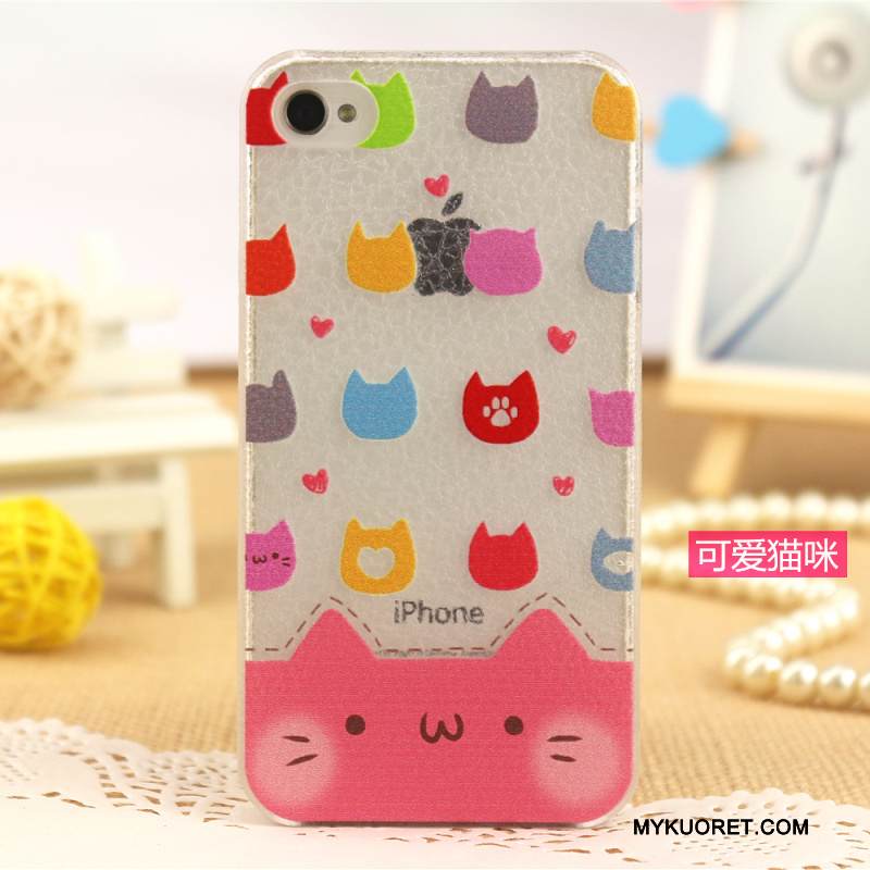 Kuori iPhone 4/4s Maalaus Puhelimen Kuoret Kevyt, Kotelo iPhone 4/4s Monivärinen Kukkakuvio