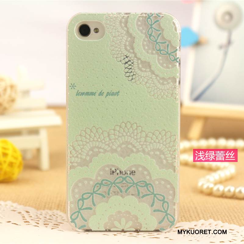 Kuori iPhone 4/4s Maalaus Puhelimen Kuoret Kevyt, Kotelo iPhone 4/4s Monivärinen Kukkakuvio