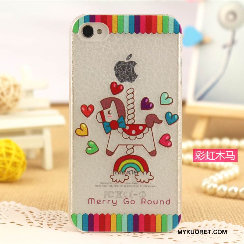 Kuori iPhone 4/4s Maalaus Puhelimen Kuoret Kevyt, Kotelo iPhone 4/4s Monivärinen Kukkakuvio