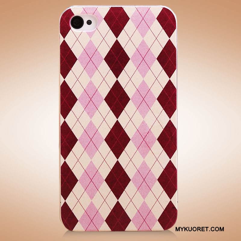 Kuori iPhone 4/4s Maalaus Punainen Musta, Kotelo iPhone 4/4s Suojaus Puhelimen Kuoret Uusi