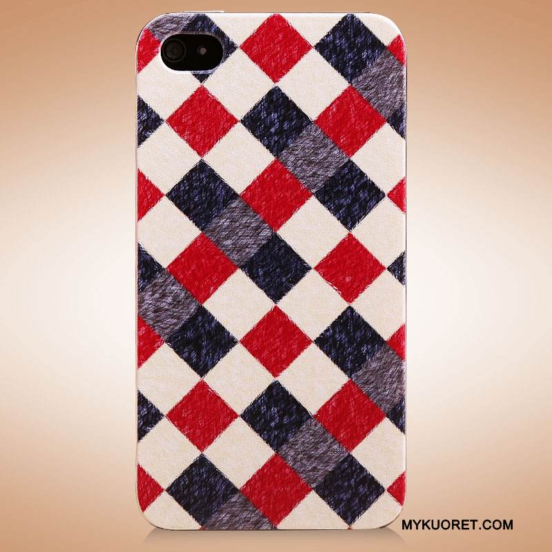 Kuori iPhone 4/4s Maalaus Punainen Musta, Kotelo iPhone 4/4s Suojaus Puhelimen Kuoret Uusi