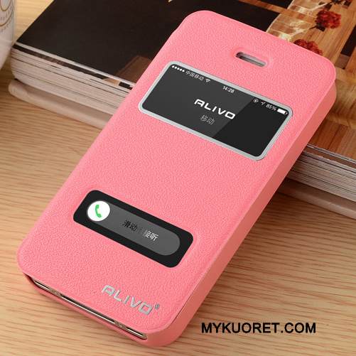 Kuori iPhone 4/4s Nahka Murtumaton Trendi, Kotelo iPhone 4/4s Kuoret Punainen Puhelimen Kuoret