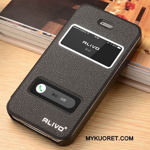 Kuori iPhone 4/4s Nahka Murtumaton Trendi, Kotelo iPhone 4/4s Kuoret Punainen Puhelimen Kuoret