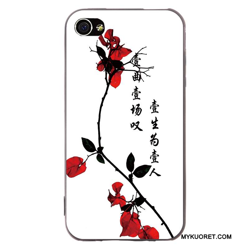 Kuori iPhone 4/4s Pehmeä Neste Murtumaton Syvä Väri, Kotelo iPhone 4/4s Sarjakuva Trendi Pesty Suede