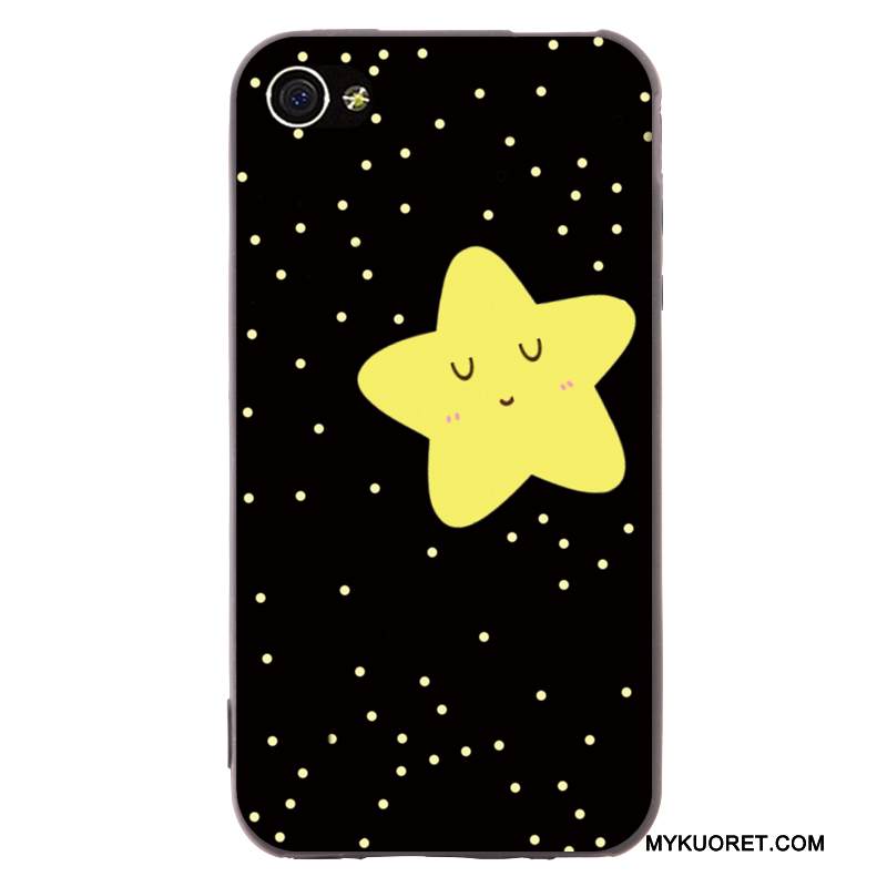 Kuori iPhone 4/4s Pehmeä Neste Murtumaton Syvä Väri, Kotelo iPhone 4/4s Sarjakuva Trendi Pesty Suede