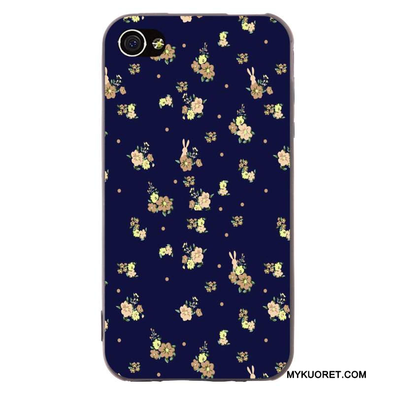 Kuori iPhone 4/4s Pehmeä Neste Murtumaton Syvä Väri, Kotelo iPhone 4/4s Sarjakuva Trendi Pesty Suede