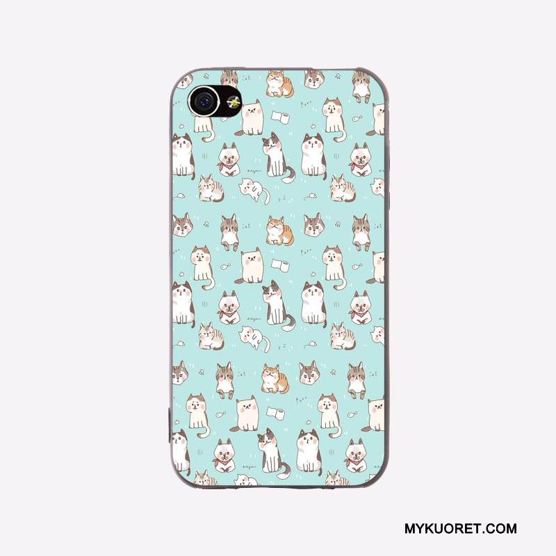 Kuori iPhone 4/4s Pehmeä Neste Murtumaton Syvä Väri, Kotelo iPhone 4/4s Sarjakuva Trendi Pesty Suede